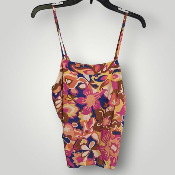 ba&sh Sery Floral Print Viscose Camisole Tank Top Multicolor Size Medium - Picture 2 of 8